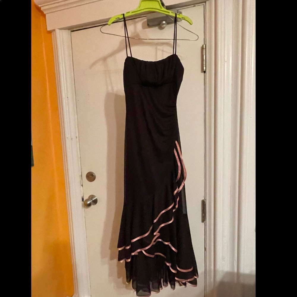 Brown and Pink Formal Dress
